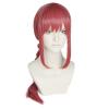 Anogol Hair Cap+ Red Wig with Braid for Women Long Pink Braids Wig for Anime Cosplay Long Straight Cosplay Wigs with Bangs Red Ponytails Wigs Synthetic Hair Costume for Halloween Christmas Party view 2