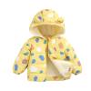 Ikevan 6 Months - 5 Years Kids Cute Hooded Jackets Baby Boys Girls Winter Warm Coat with Fleece Lined Outerwear Clothes Outfit (Yellow, 2-3 Years) view 1