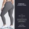 Aoxjox High Waisted Workout Leggings for Women Trinity Yoga Pants 26.5" (Iron Grey, Medium) view 2