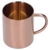 13.5oz Stainless Steel Tea Cup, Double Walled Coffee Mug Colorful Metal Camping Coffee Mug with Handle for Milk, Beer, Coffee(Rose Gold) view 1