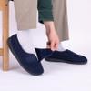 Happy Touch Men's Adjustable Wrap 80-D Memory Foam Comfy Diabetic Slippers for Swollen Feet, Edema, Arthritis, Elderly Indoor/Outdoor w/Anti Slip Sole, (Navy Blue, 11) view 2