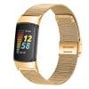 TryBest Bands Compatible for Fitbit Charge 5, Women Men Adjustable 5.5-8.0 inch Stainless Steel Mesh Replacement Strap Compatible with Fitbit Charge 5 - Gold view 2