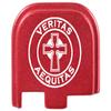 NDZ Performance Slide Cover Back Plate for Glock 43 43X 48, 9mm, Laser Engraved Anodized Aluminum in Red, Made in The USA - Celtic Cross Veritas Aequitas Circle view 1