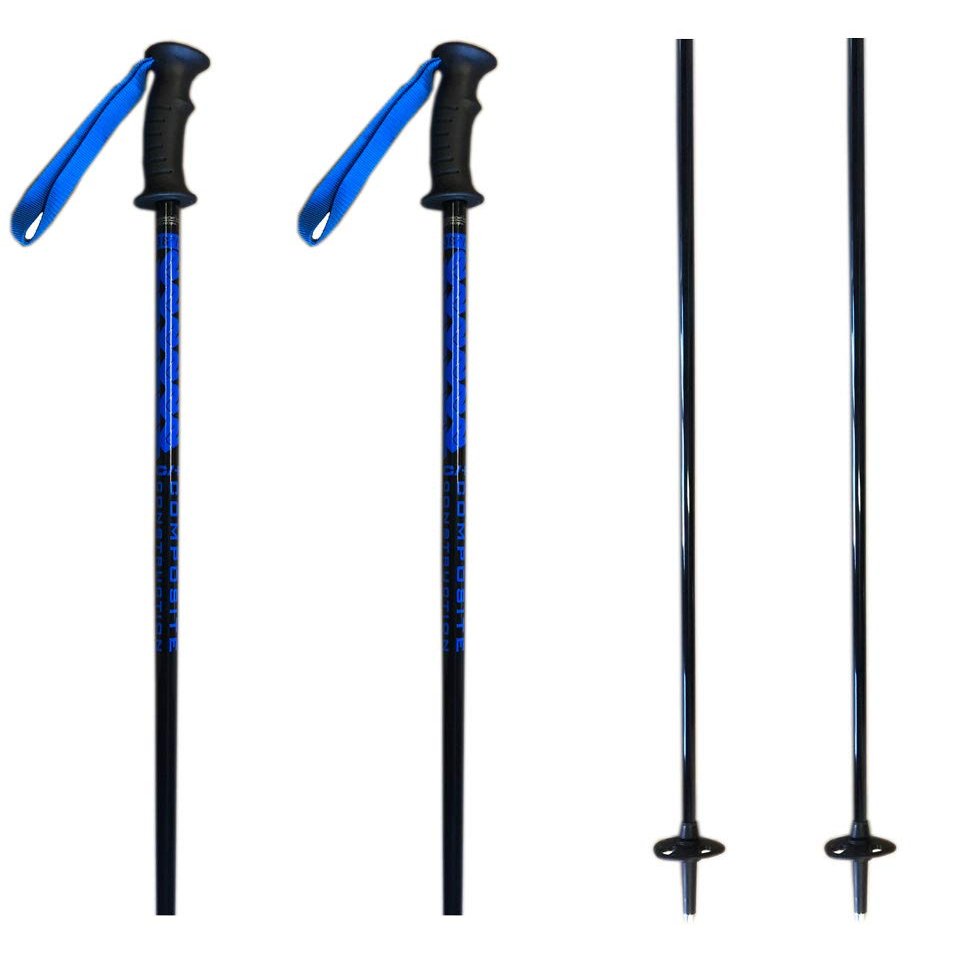 Symbolic K2 Composite Power Ski Poles Ski Skiing Pole with Tab Grip (38" or 95cm, Blue-Black)