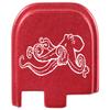 NDZ Performance Slide Cover Back Plate for Glock 43 43X 48, 9mm, Laser Engraved Anodized Aluminum in Red, Made in The USA - Octopus view 1