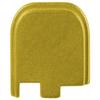 NDZ Performance Slide Cover Back Plate for Glock 43 43X 48, 9mm, Laser Engraved Anodized Aluminum in Gold, Made in The USA - Fire Department Emblem view 2