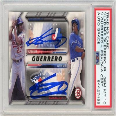 Vladimir Guerrero Vladimir Guerrero Jr 2016 Bowman Family Tree Auto Card PSA/DNA 10