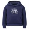 Daxton Youth Unisex Pullover Cities State Hoodie Mid-Weight Fleece Sweater - New York Navy White, L view 1