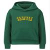 Daxton Youth Unisex Pullover Cities State Hoodie Mid-Weight Fleece Sweater - Seattle Hunter Gold, XS view 1