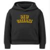 Daxton Youth Unisex Pullover Cities State Hoodie Mid-Weight Fleece Sweater - New Orleans Black Gold, S view 1