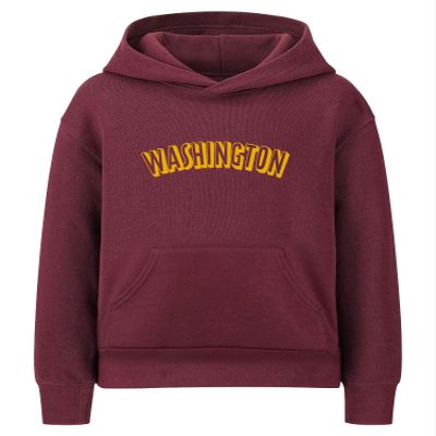 Daxton Youth Unisex Pullover Cities State Hoodie Mid-Weight Fleece Sweater - Washington Burgundy Gold, S