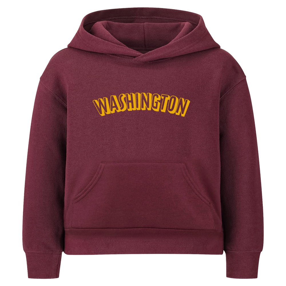 Daxton Youth Unisex Pullover Cities State Hoodie Mid-Weight Fleece Sweater - Washington Burgundy Gold, S