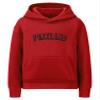 Daxton Youth Unisex Pullover Cities State Hoodie Mid-Weight Fleece Sweater - Portland Red Black, XS view 1
