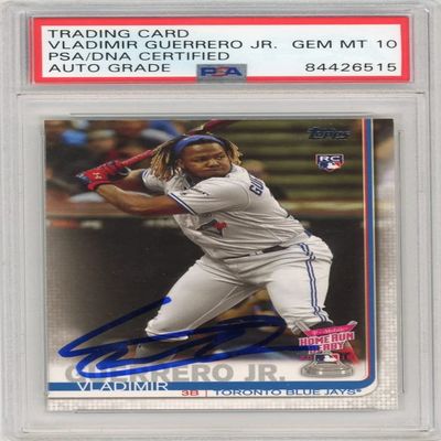 Vladimir Guerrero Jr 2019 Topps Update Autographed Rookie Card #272 - PSA/DNA 10