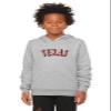 Daxton Youth Unisex Pullover Cities State Hoodie Mid-Weight Fleece Sweater - Texas Heather Gray Burgundy, S view 2