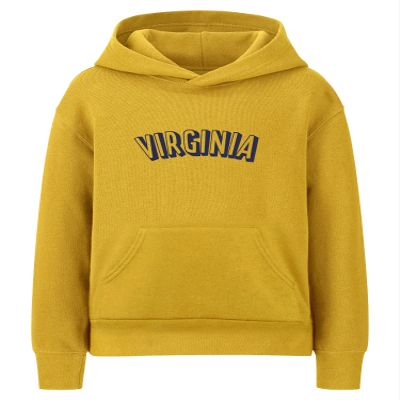 Daxton Youth Unisex Pullover Cities State Hoodie Mid-Weight Fleece Sweater - Virginia Gold Navy, M