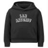 Daxton Youth Unisex Pullover Cities State Hoodie Mid-Weight Fleece Sweater - San Antonio Black White, XS view 1