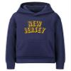 Daxton Youth Unisex Pullover Cities State Hoodie Mid-Weight Fleece Sweater - New Jersey Navy Gold, XS view 1