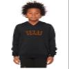 Daxton Youth Unisex Pullover Cities State Hoodie Mid-Weight Fleece Sweater - Texas Black Rust, L view 2
