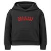 Daxton Youth Unisex Pullover Cities State Hoodie Mid-Weight Fleece Sweater - Miami Black Red, XS view 1