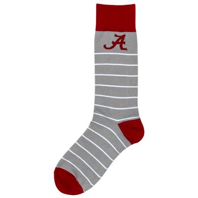 DB Fan Gear Alabama Crimson Tide White Stripe Dress Socks