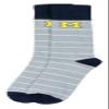 DB Fan Gear Michigan Wolverines White Stripe Dress Socks view 1