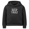 Daxton Youth Unisex Pullover Cities State Hoodie Mid-Weight Fleece Sweater - New York Black White, XL view 1