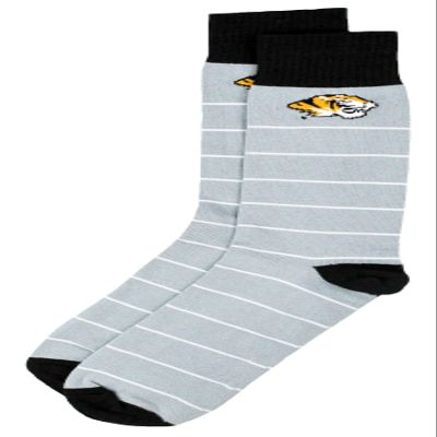 DB Fan Gear Missouri TigersWhite Stripe Dress Socks