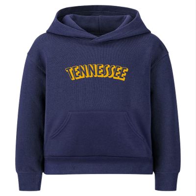 Daxton Youth Unisex Pullover Cities State Hoodie Mid-Weight Fleece Sweater - Tennessee Navy Gold, S
