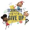 Fifth Sun Ada Twist, Scientist Never Give Up Girls Short Sleeve Tee Shirt, White, Small view 2