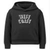 Daxton Youth Unisex Pullover Cities State Hoodie Mid-Weight Fleece Sweater - West Coast Black White, L view 1