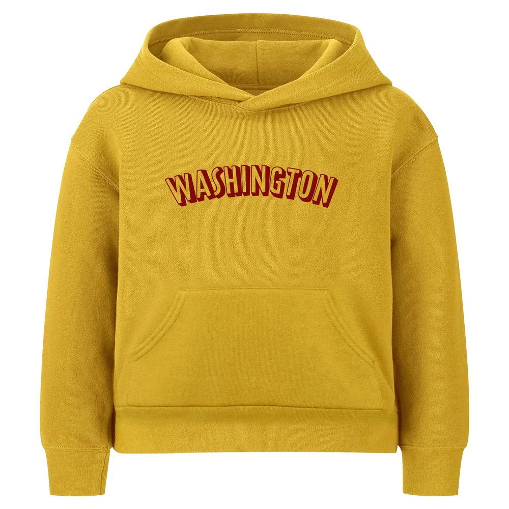 Daxton Youth Unisex Pullover Cities State Hoodie Mid-Weight Fleece Sweater - Washington Gold Burgundy, XL