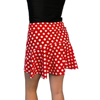 Red & White Polka Dot Flutter Style Golf/Tennis Skort/Skirt - Made in USA (XSmall (0-2))