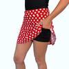 Red & White Polka Dot Flutter Style Golf/Tennis Skort/Skirt - Made in USA (XSmall (0-2)) view 4