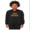Daxton Youth Unisex Pullover Cities State Hoodie Mid-Weight Fleece Sweater - New Orleans Black Gold, XL view 2