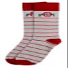 DB Fan Gear Ohio State Buckeyes Men's Scarlet Striped Dress Socks, Gray/Scarlet, One Size, NCAA Officially Licensed view 1