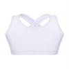 Hedmy Kids Girls Stretch Sports Bra Girls Training Bra Crop Tank Top Cami for Children Racer Back Top Vest White 4 Years view 1
