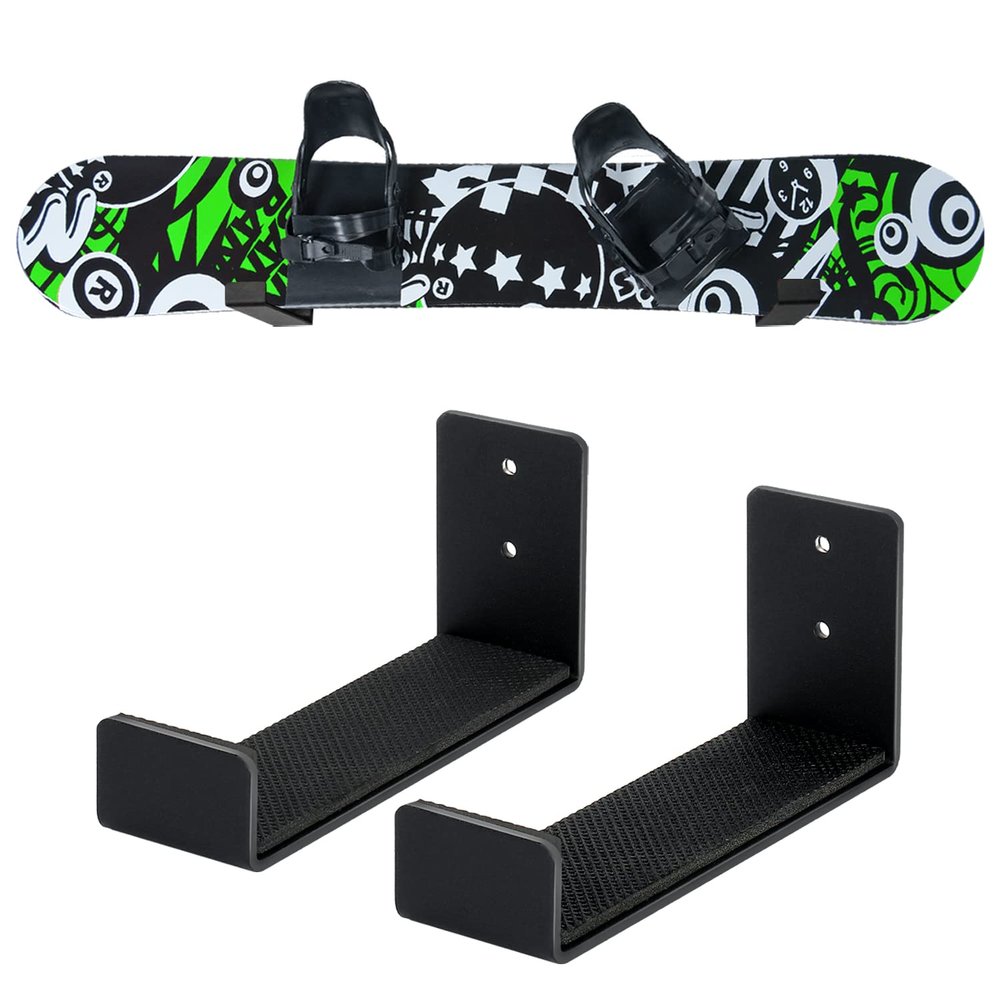 Poskad Snowboard Wall Rack,Ski Wall Mount Display, Home and Garage Snowboard Storage,Solid Aluminum Shelf Brackets. (1 Set)