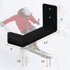 Poskad Snowboard Wall Rack,Ski Wall Mount Display, Home and Garage Snowboard Storage,Solid Aluminum Shelf Brackets. (1 Set) view 3