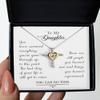 to My Daughter Gold Silver Pendant Necklace. Fashion Cross, Love Heart or Wishbone Pendant and Necklace 925 Sterling Silver - Cross Dancing Necklace view 3