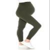 Leggings Depot Women's Maternity Leggings Over The Belly Pregnancy Casual Yoga Tights (Olive, Small) view 1