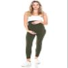 Leggings Depot Women's Maternity Leggings Over The Belly Pregnancy Casual Yoga Tights (Olive, Small) view 4