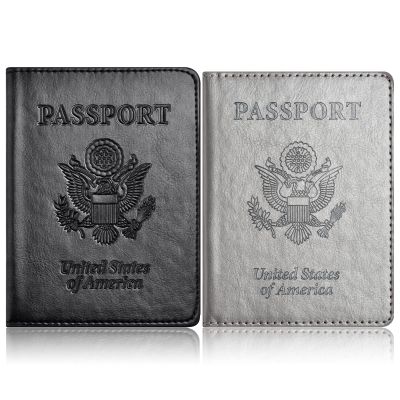 Eoehro Passport Holder for Travel Essentials-2Pack, Passport Wallet Cover Case for Travel Must Haves Accessories,Passport Book Holders for Women and Men