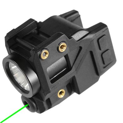 LaserTac Lasertac Rechargeable Green Laser Light Combo for Subcompact Pistols and Handguns with Rails, Compatible wit