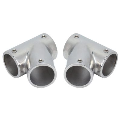 Fafeicy 1 Pair of Boat Handrail Fittings Parts, 60 Degree 316 Stainless Steel Marine Hardware Left Right for Ship Yachts, Fiberglass Yachts, Inflatable Yachts, Business Yachts(25mm(1")), Plumbing