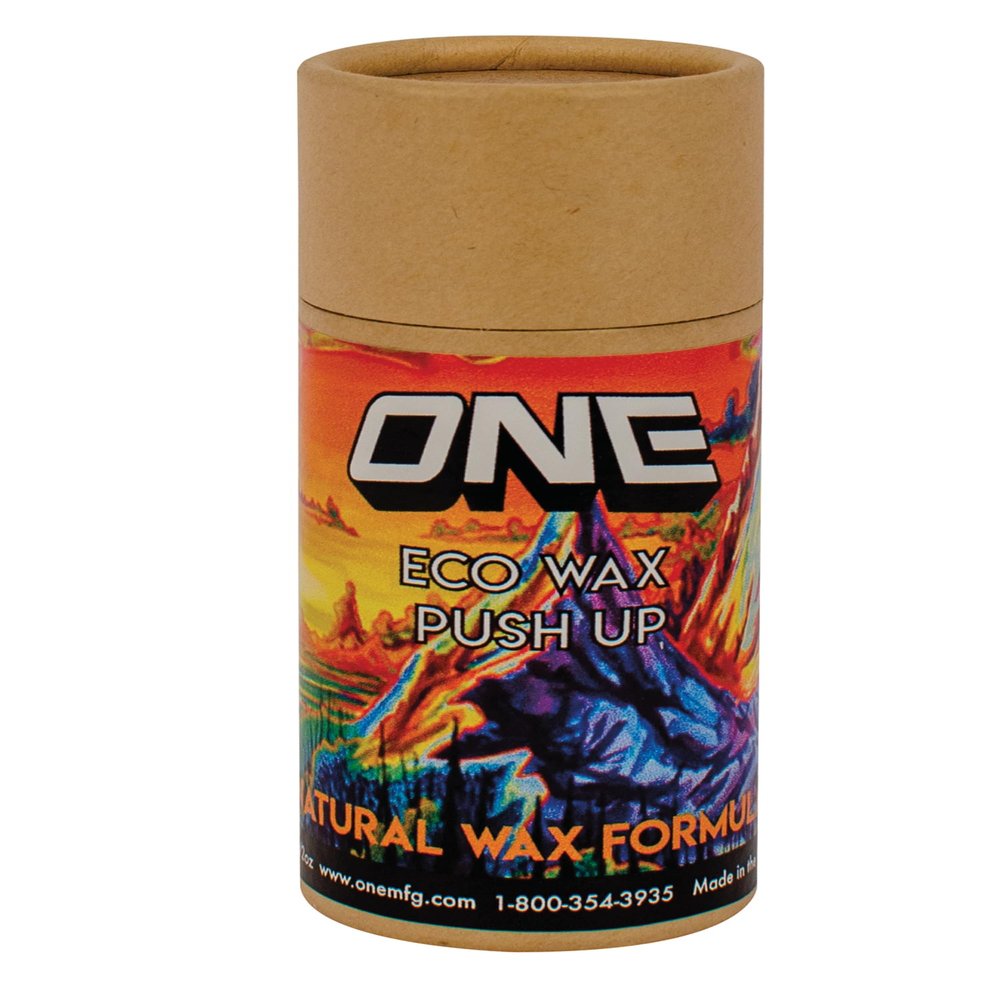 One Mfg Eco Leaf Natural Push Up Snowboard & Ski Wax 57g - Our Natural Plant Based Wax in a Pocket Friendly, Biodegradable Container