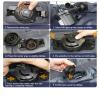 Air Mattress Valve, INTEX Air Mattress Parts, Air Mattress Plug Replacement, 3 in 1 Air Valve Secure Seal Cap for INTEX Inflatable Airbed Mattress with 45mm Holes (Black) view 4