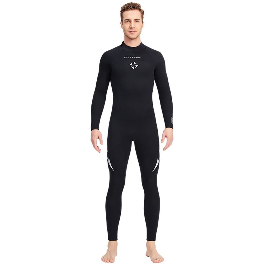 WYYHAA Ultra Stretch 3mm Neoprene Wetsuit, Men's Full Length 5 mm Diving Suit for Snorkeling, Scuba Diving and Other Water Sports,B,XL