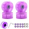 Nezylaf Light Up Roller Skate Wheels 8 Pack, 78A Hardness LED Skateboard Wheels with Premium ABEC-9 Bearings, Illuminating Roller Skate Accessories for Outdoor Indoor Quad Skates view 4