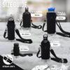 Made Easy Kit Neoprene Water Bottle Carrier Holder with Adjustable Shoulder Strap for Insulating & Carrying Water Container Canteen Flask Available in 5 Sizes (Green Pink Avocado, M (16oz-22oz)) view 3